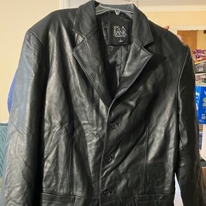 Jos. A. Bank Men's Black Leather Coat